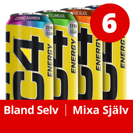 6 Mixed C4 Energy Carbonated - 6x500ml. (inkl. SE pant)