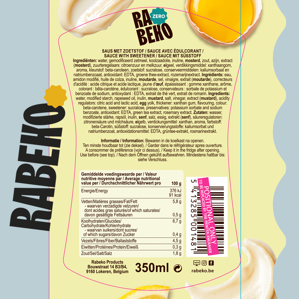Rabeko Zero Mayo - 350ml.