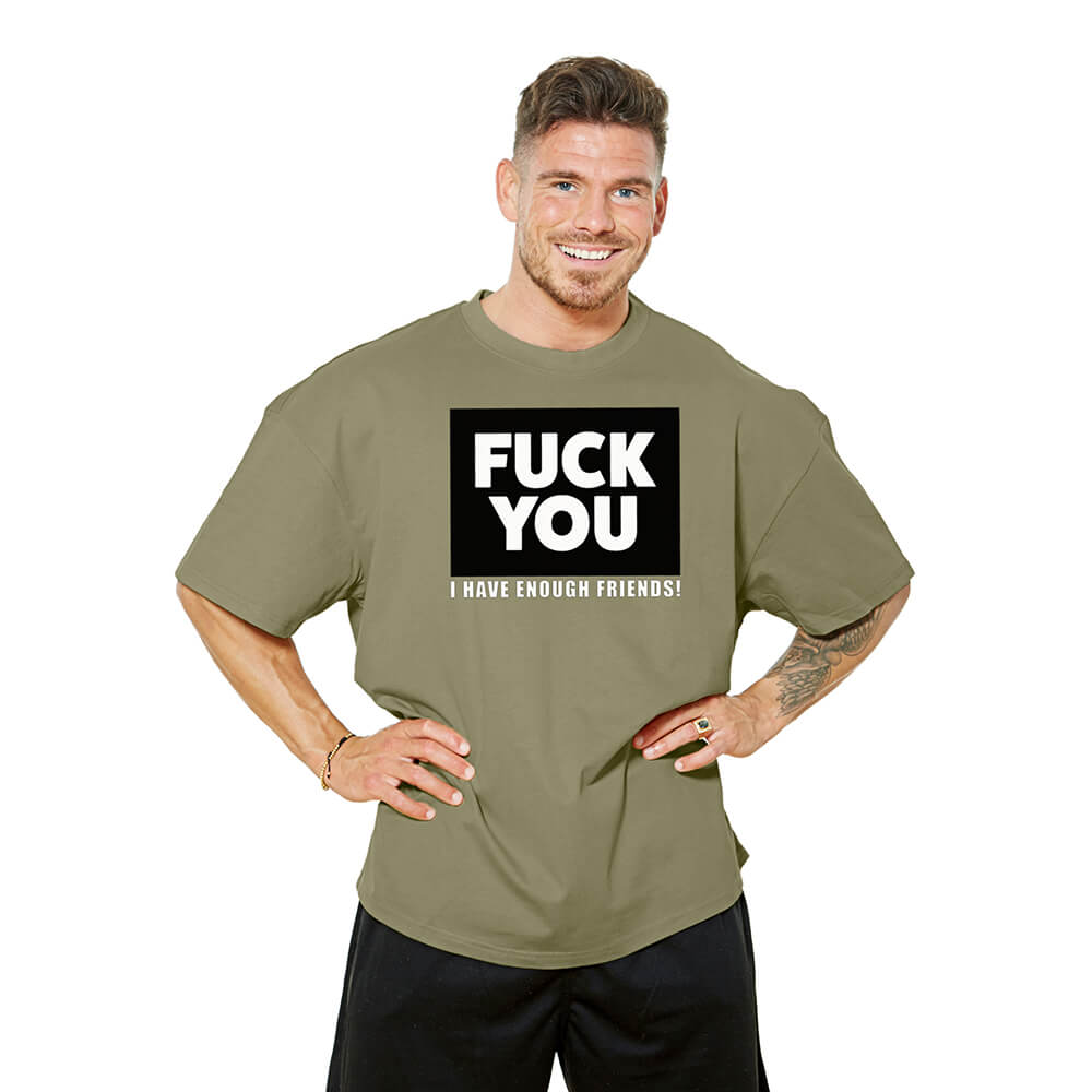 Fuck You Oversize Tee - Washed Green