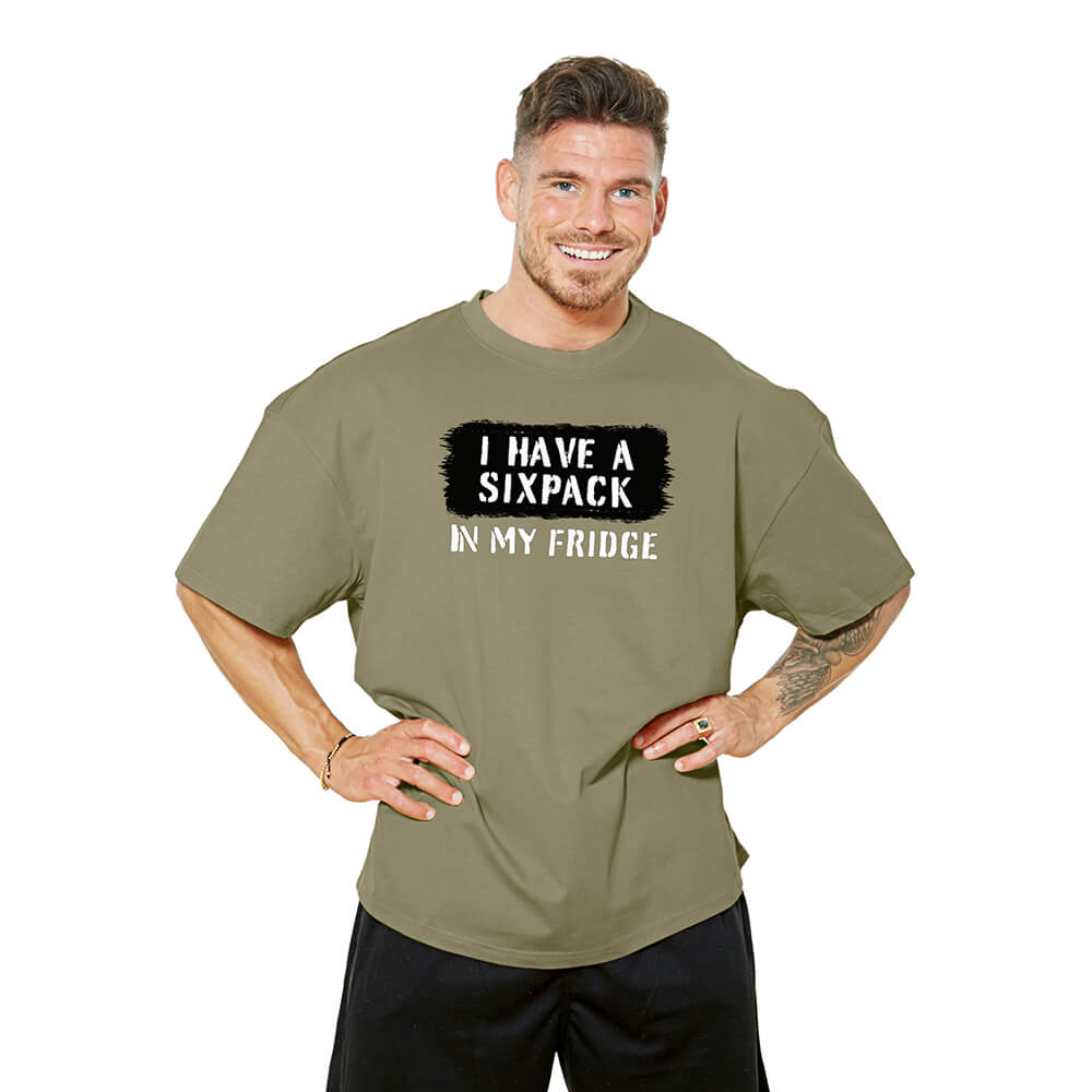 I Have A Sixpack Oversize Tee - Washed Green