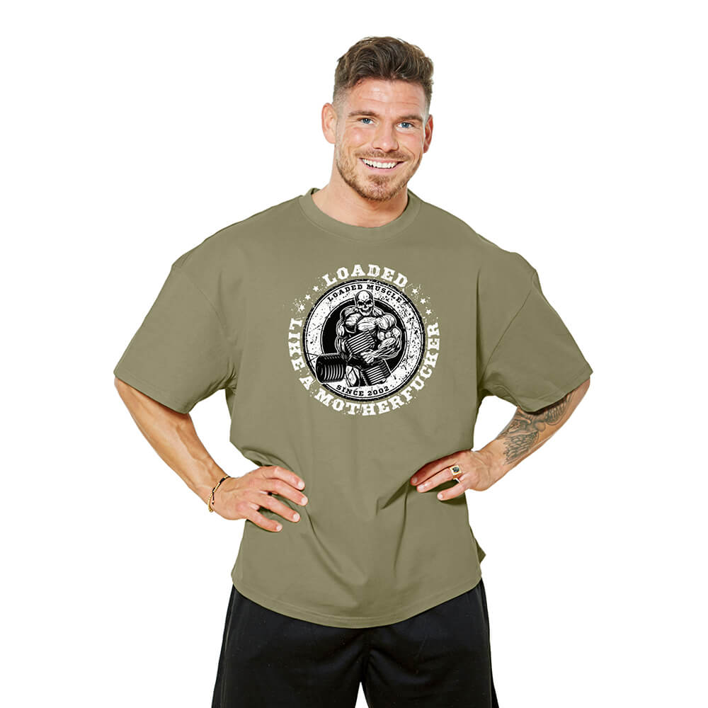 Loaded Like A Motherfucker Oversize Tee - Washed Green