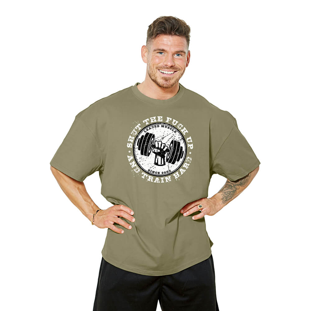 Shut The Fuck Up Oversize Tee - Washed Green