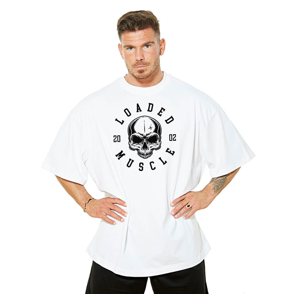 Loaded Skull Oversize Tee - White