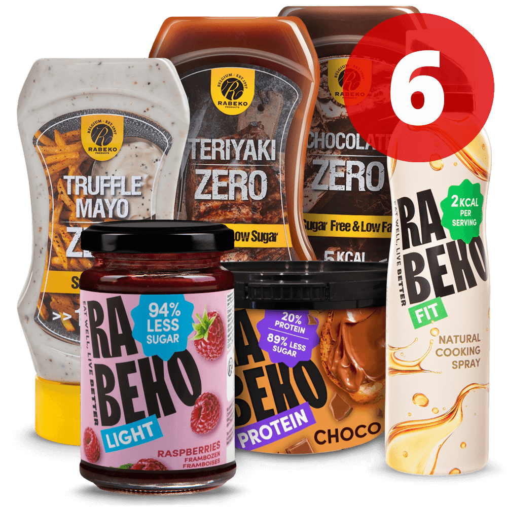 6 Mixed Rabeko (Topping, Dressing, Sauce, Jam, Cooking Spray)