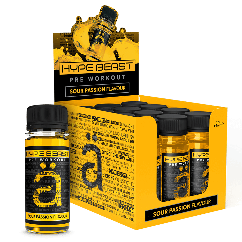 HypeBeast Pre-Workout Shot Citrus Passion Fruit - 60ml.
