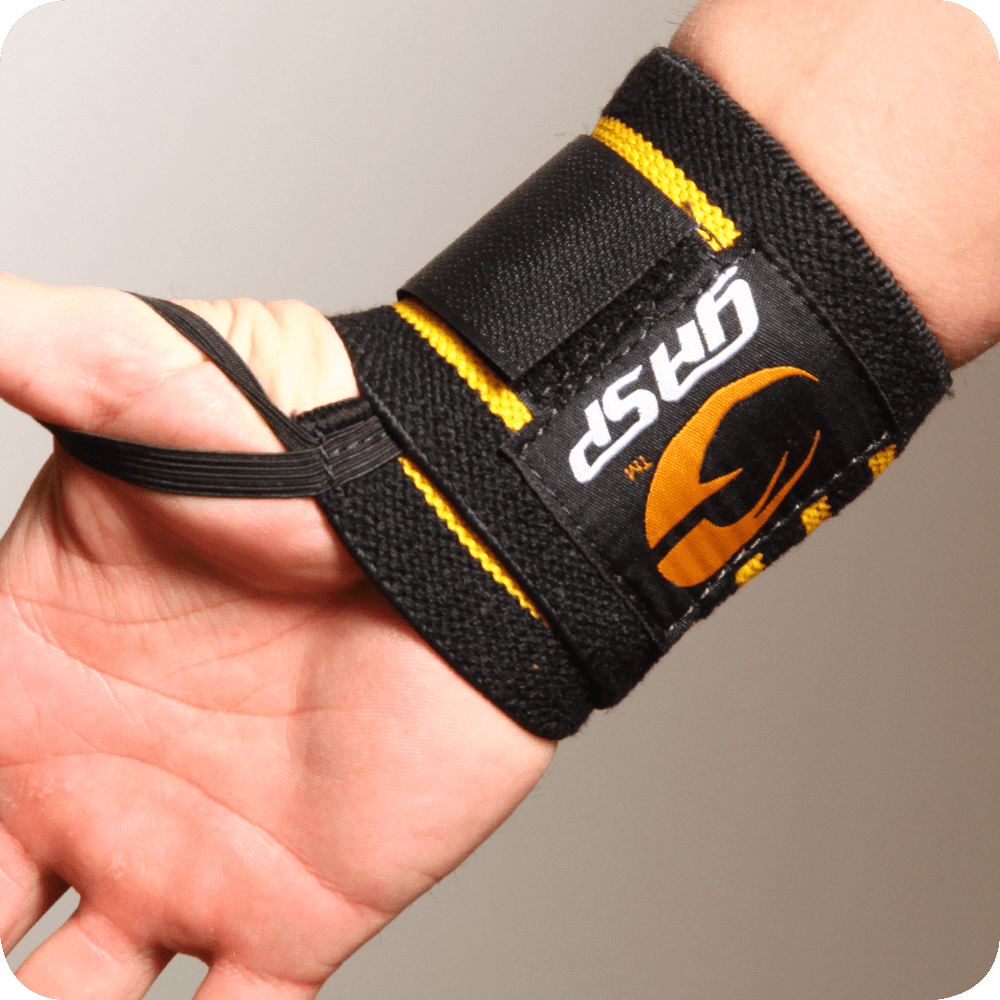 Hardcore Wrist Wraps - Black/Yellow