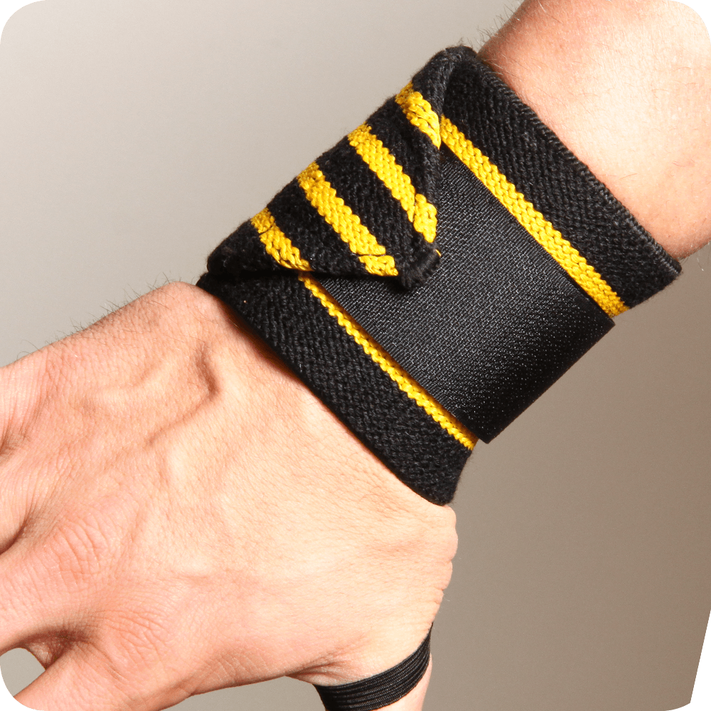 Hardcore Wrist Wraps - Black/Yellow