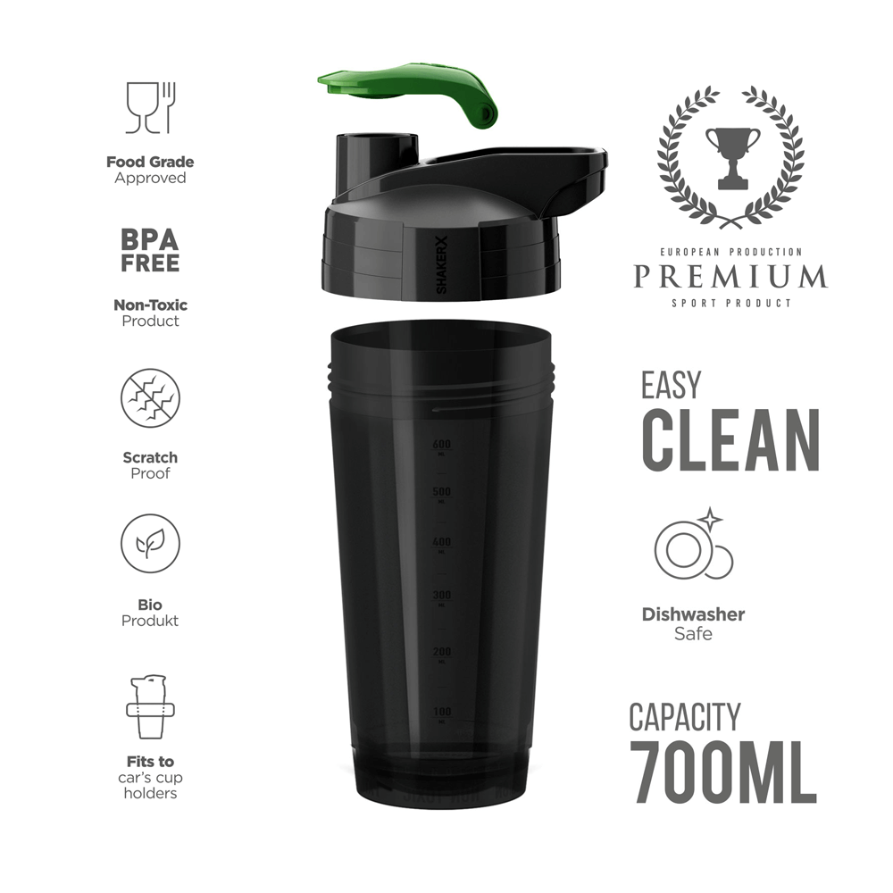 Loaded Shaker 700ml. - Black/Green