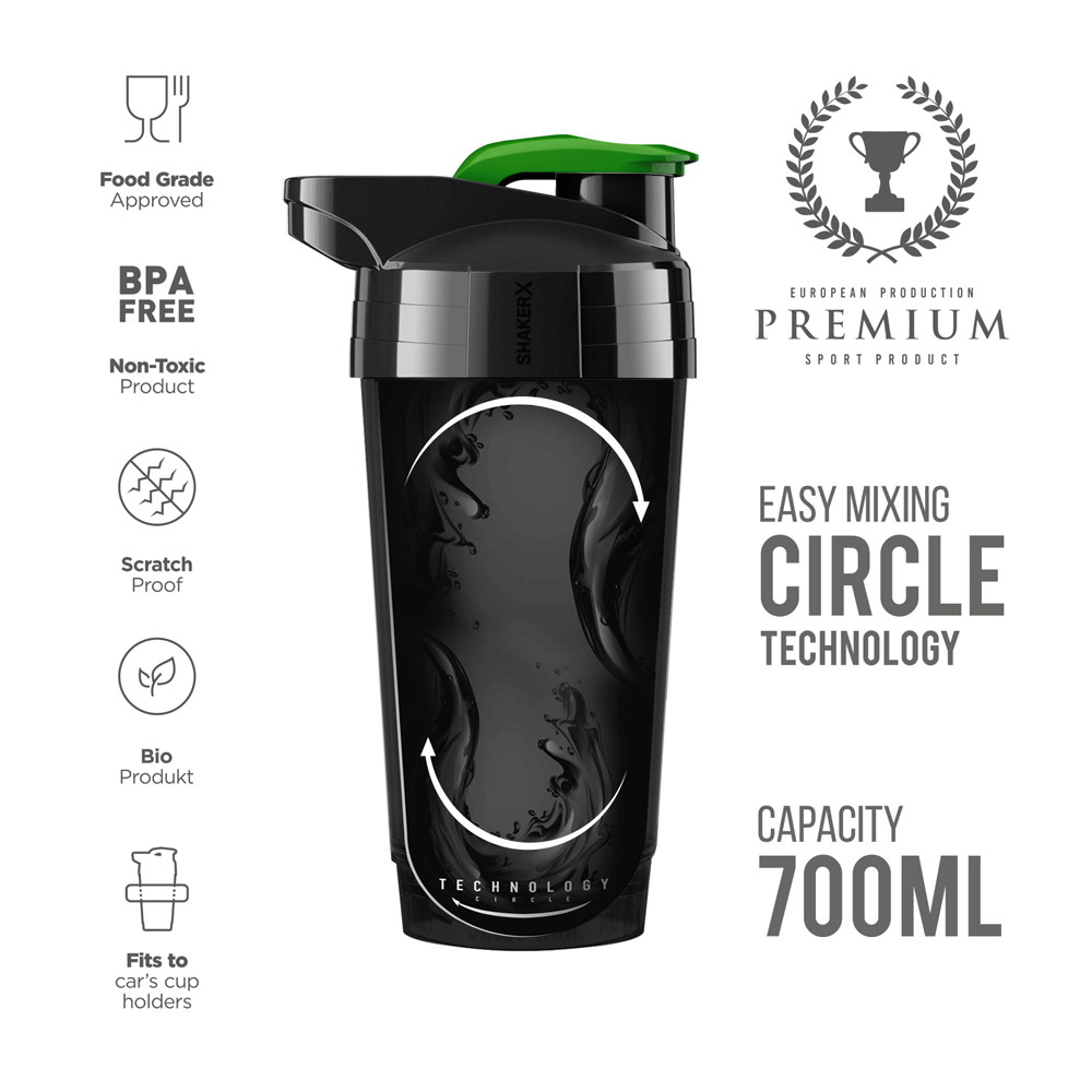 Loaded Shaker 700ml. - Black/Green