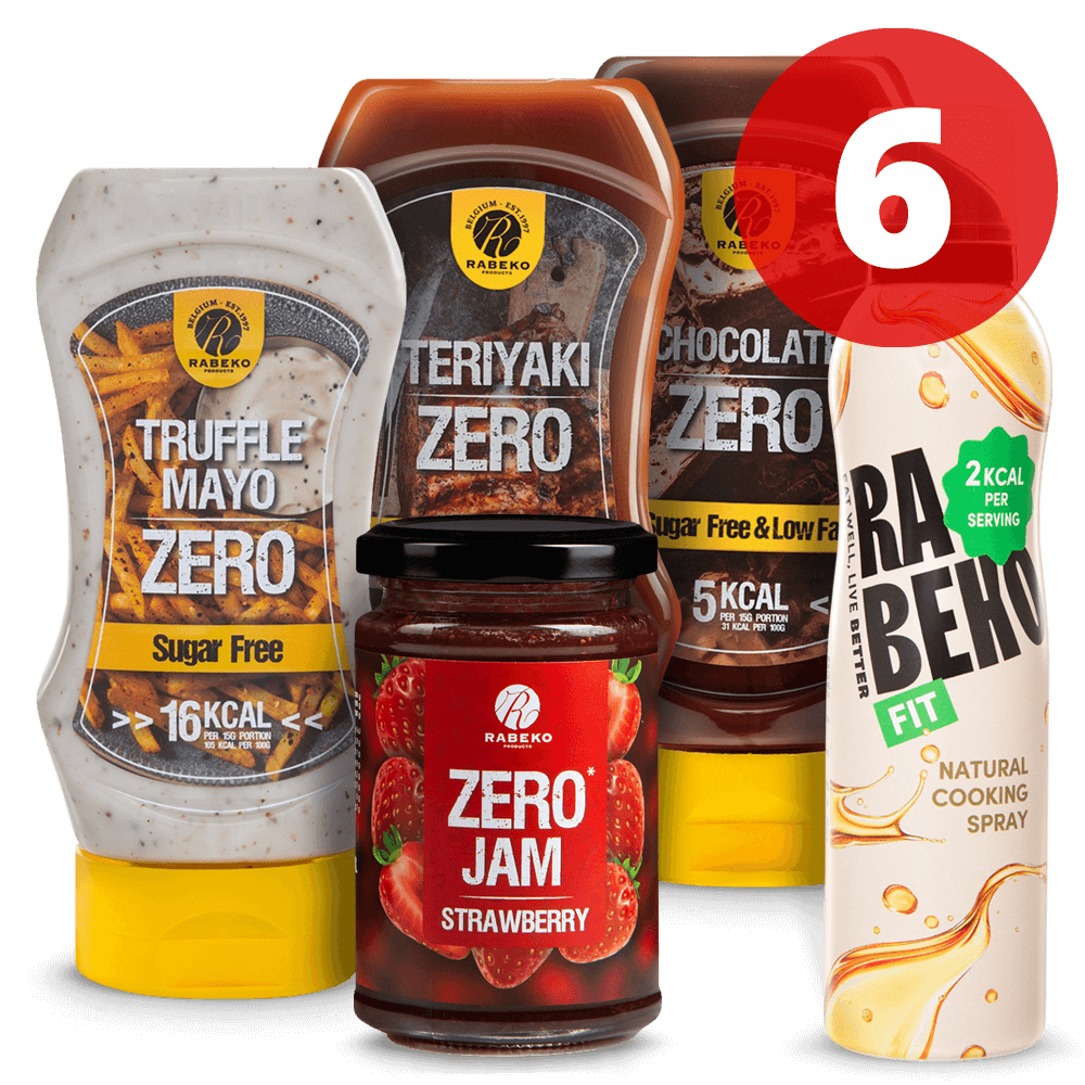 6 Mixed Rabeko (Topping, Dressing, Sauce, Jam, Cooking Spray)
