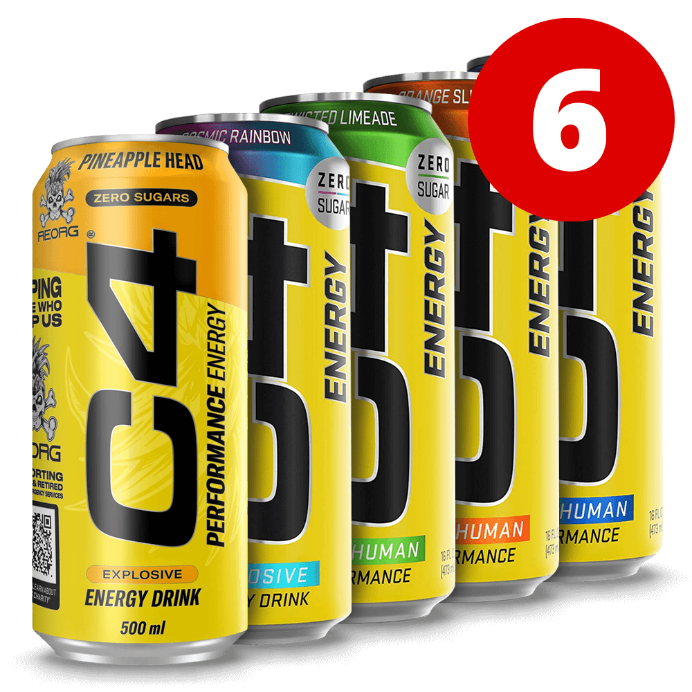 6 Mixed C4 Energy Carbonated - 6x500ml. (inkl. SE pant)