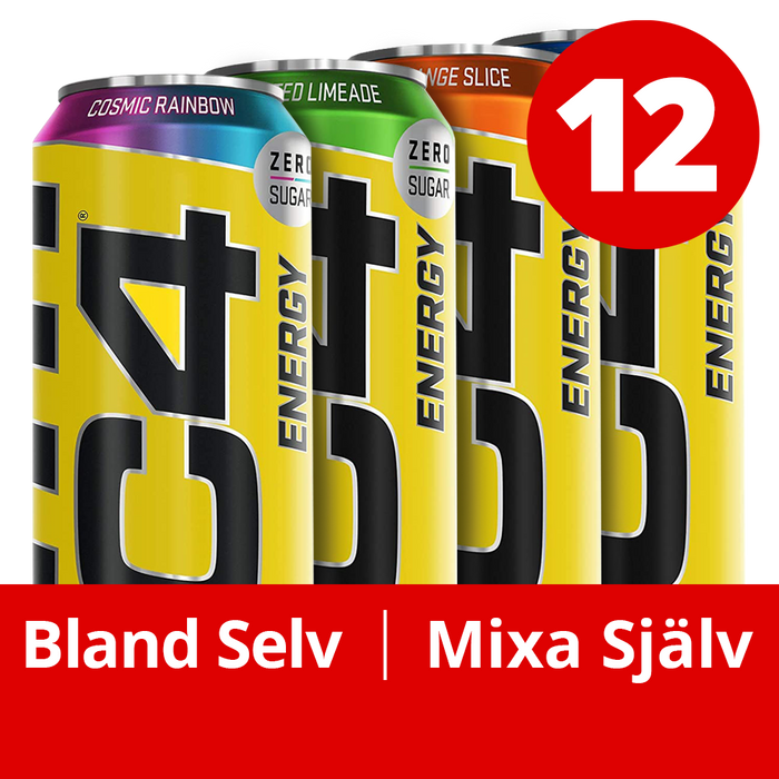 12 Mixed C4 Energy Carbonated - 12x500ml. (inkl. SE pant)