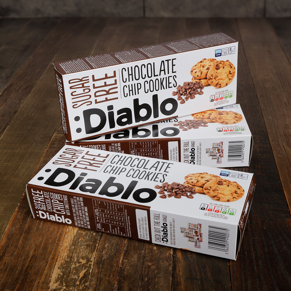 Diablo Chocolate Chip Cookies - 130g. (Sugar Free)