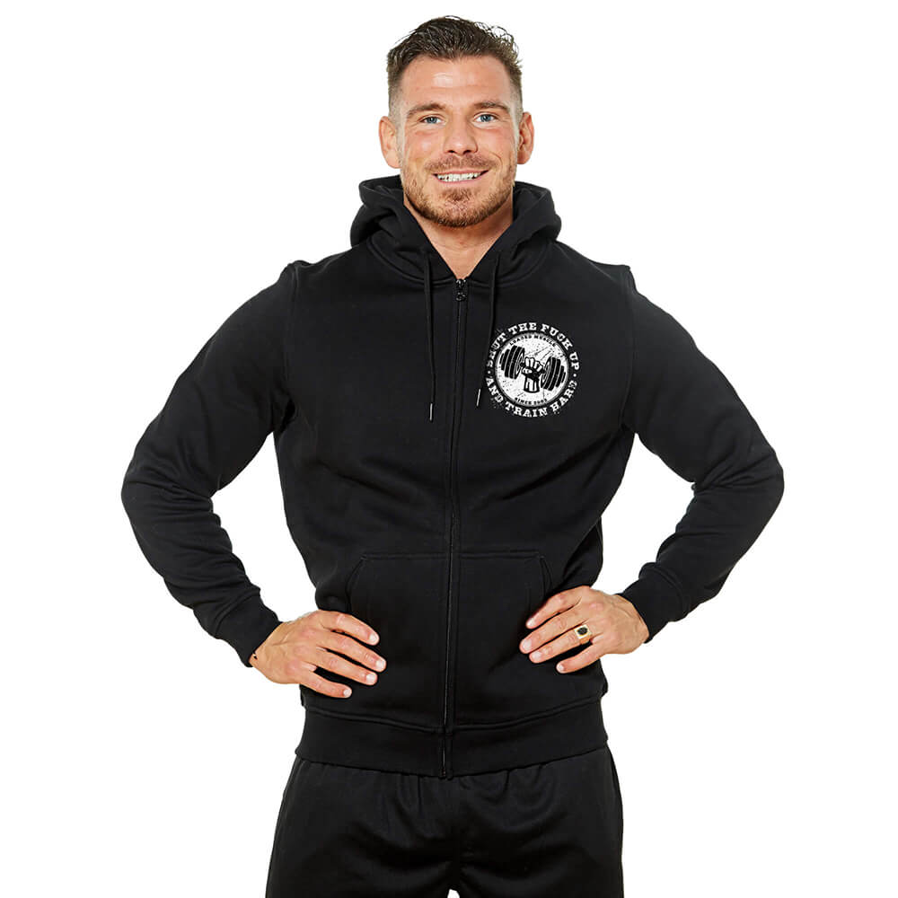 Shut The Fuck Up Zip Hoodie - Black