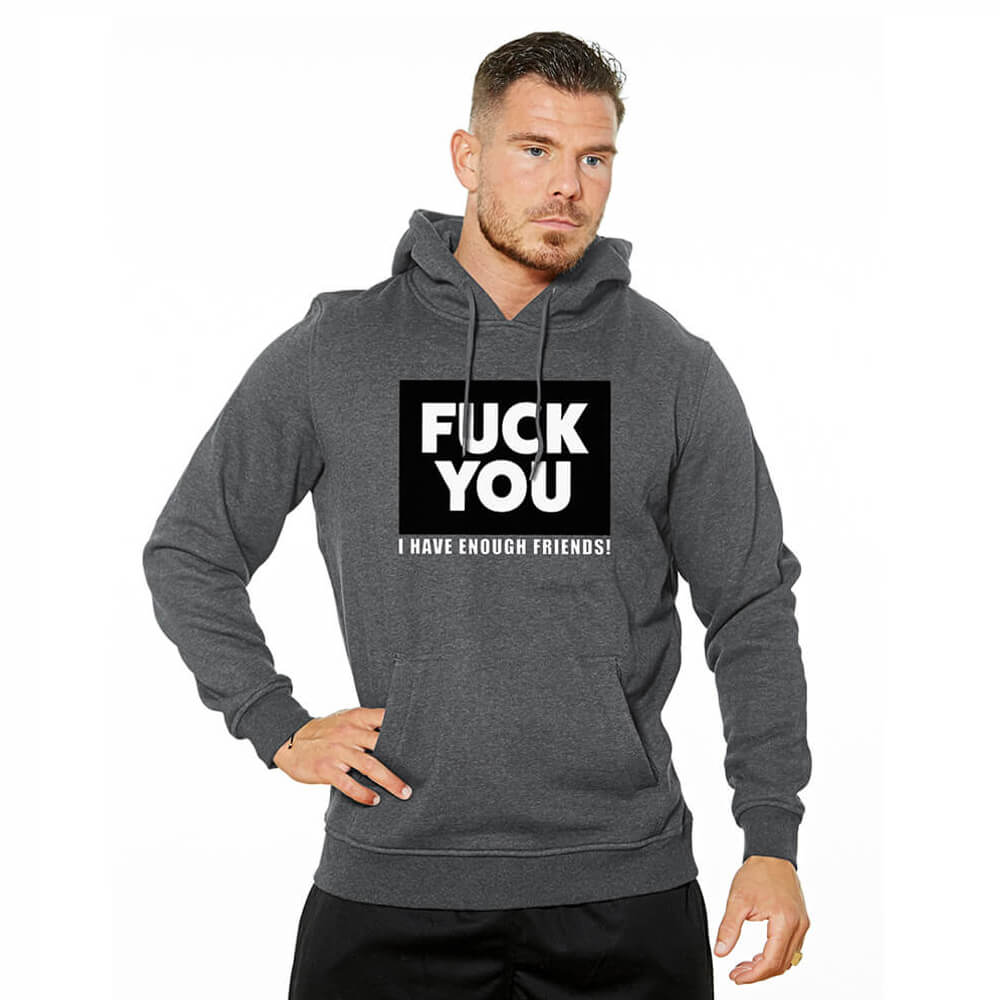 Fuck You Heavy Hoodie - Charcoal