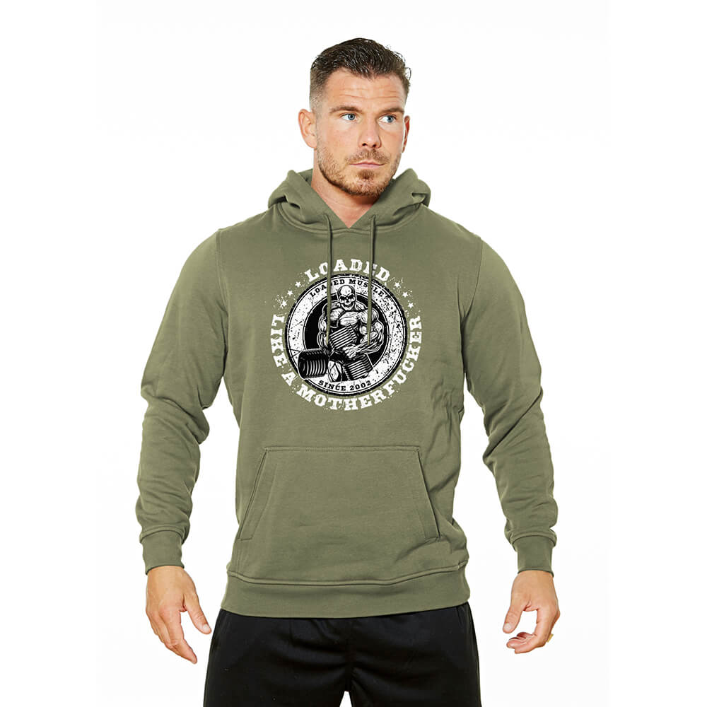 Loaded Like A Motherfucker Heavy Hoodie - Washed Green