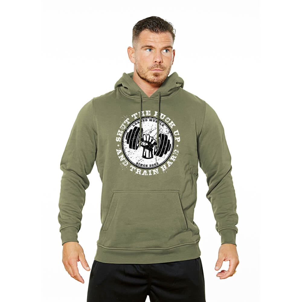 Shut The Fuck Up Heavy Hoodie - Washed Green