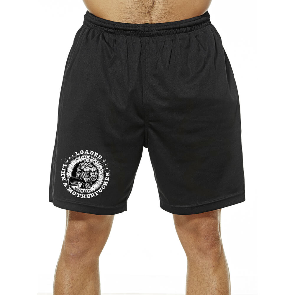 Loaded Like A Motherfucker Mesh Shorts - Black