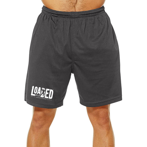 Barcode Mesh Shorts - Charcoal