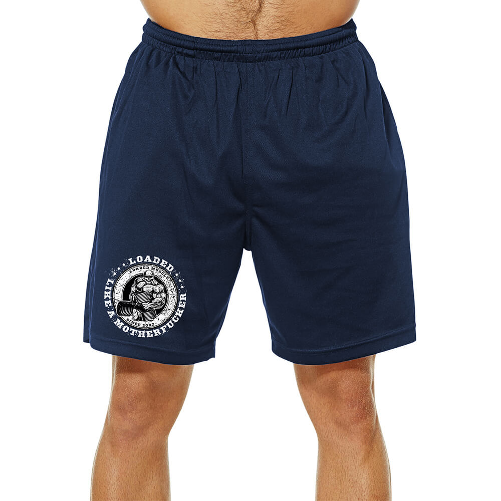 Loaded Like A Motherfucker Mesh Shorts - Navy