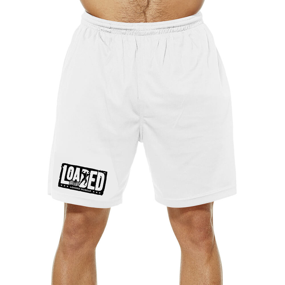 Barcode Mesh Shorts - White