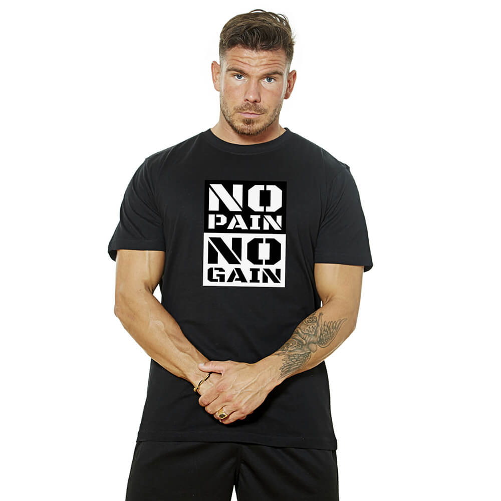 No Pain No Gain Tee - Black