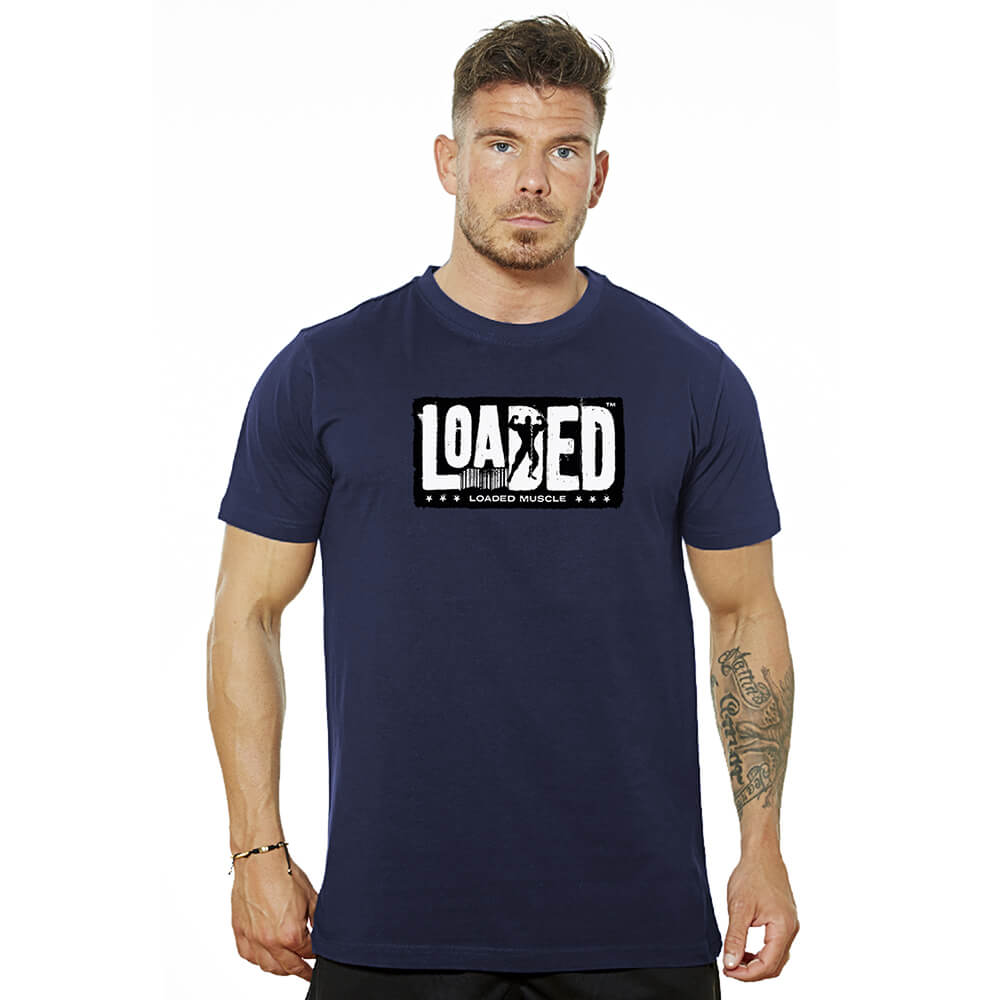 Loaded Barcode Tee - Navy