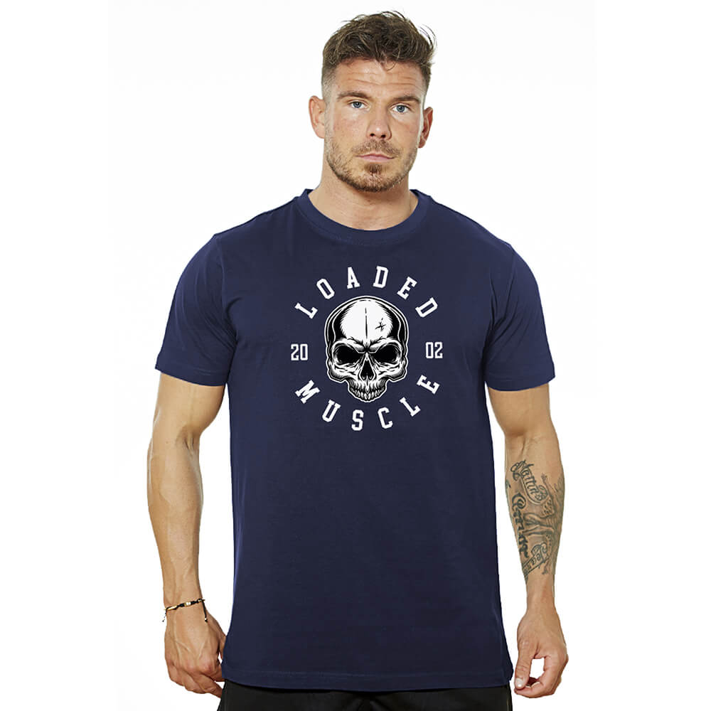 Loaded Skull Tee - Navy