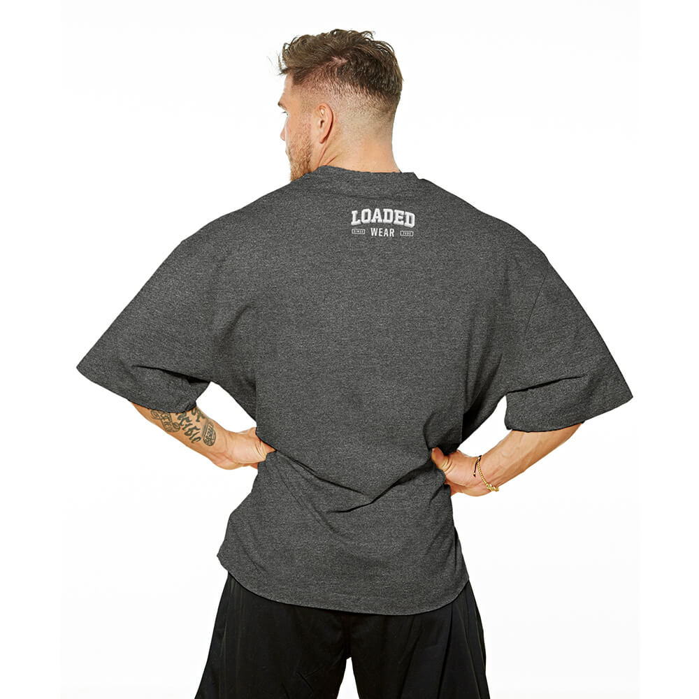 Loaded Skull Oversize Tee - Charcoal