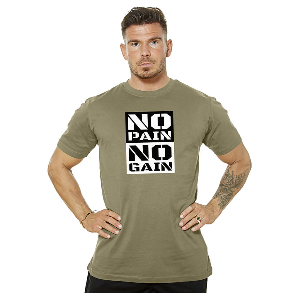 No Pain No Gain Tee - Washed Green