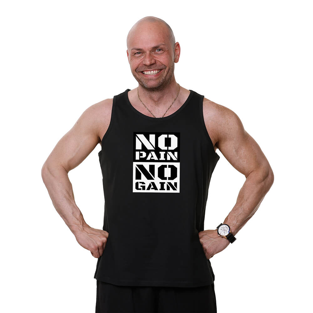 No Pain No Gain Tank - Black