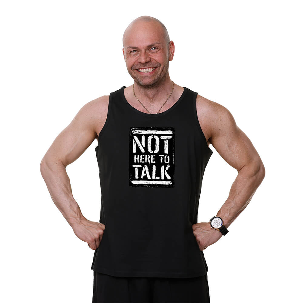 Not Here To Talk Tank - Black