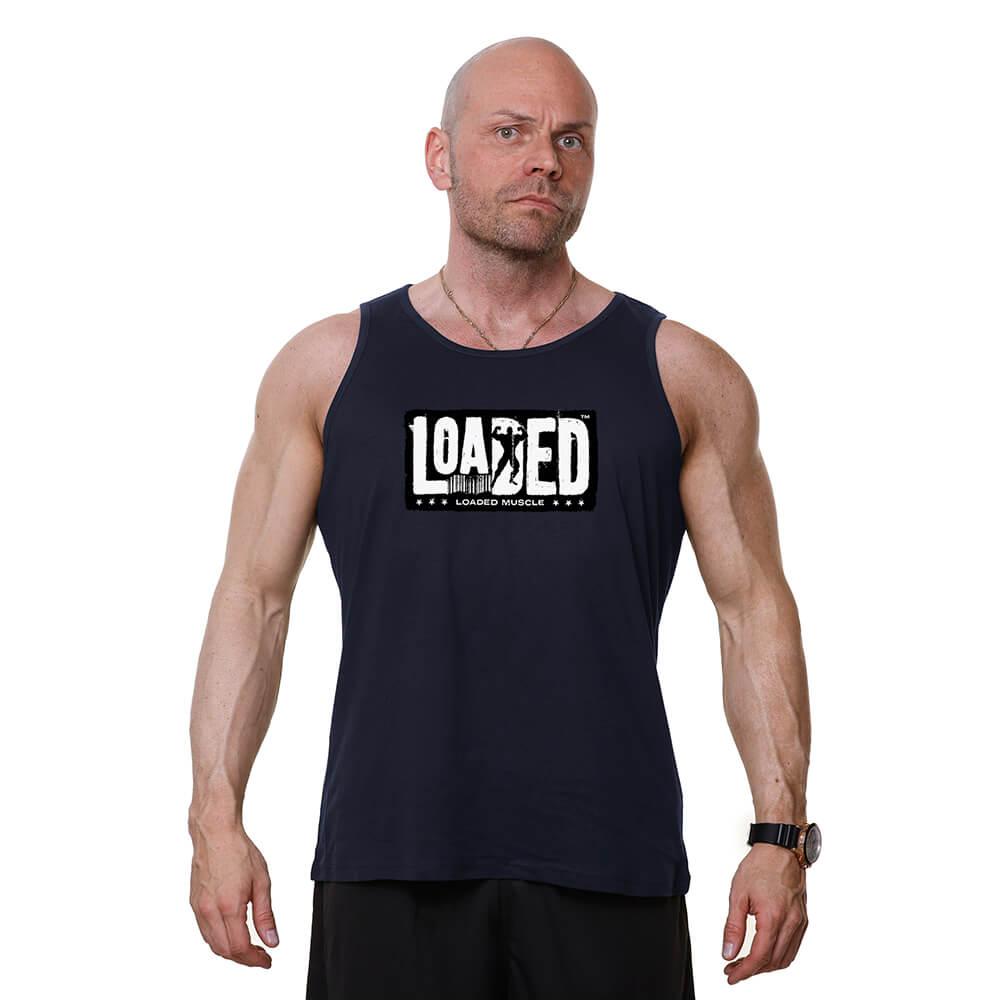 Loaded Barcode Tank - Navy