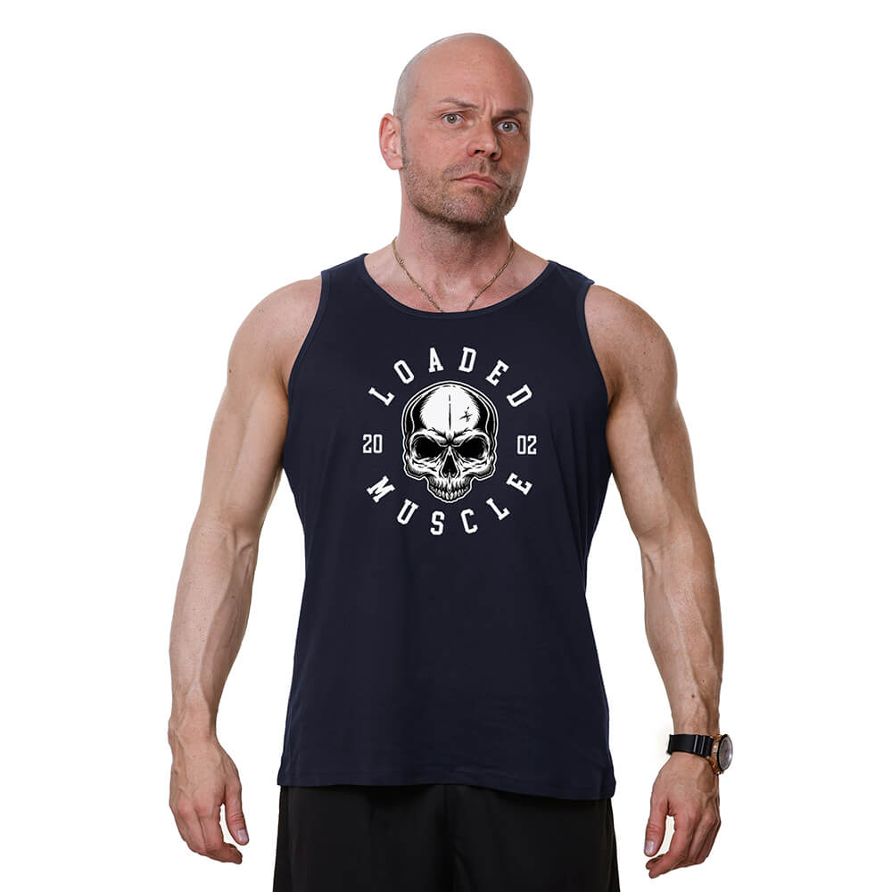 Loaded Skull Tank - Navy