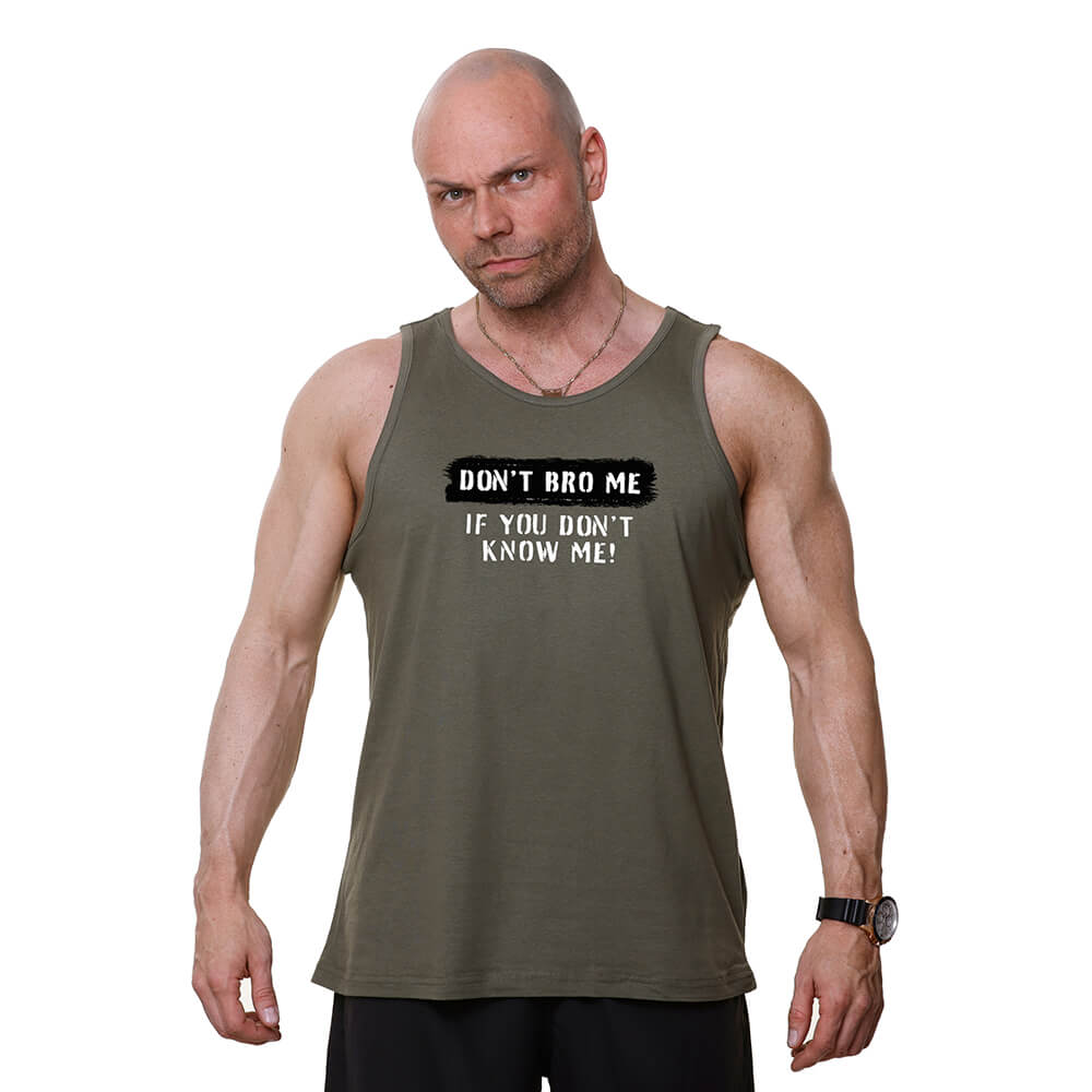 Don't Bro Me Tank - Washed Green