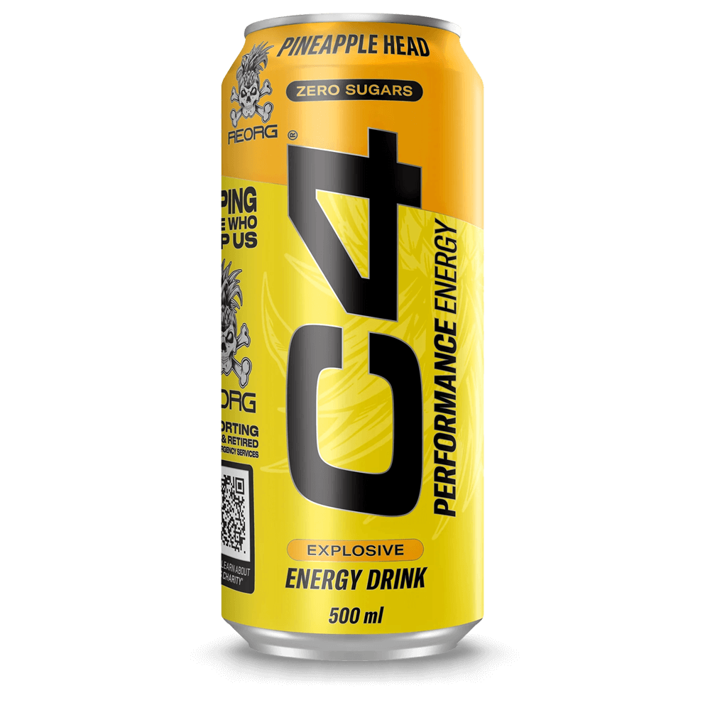 C4 Energy Carbonated Pineapple Head 500ml.