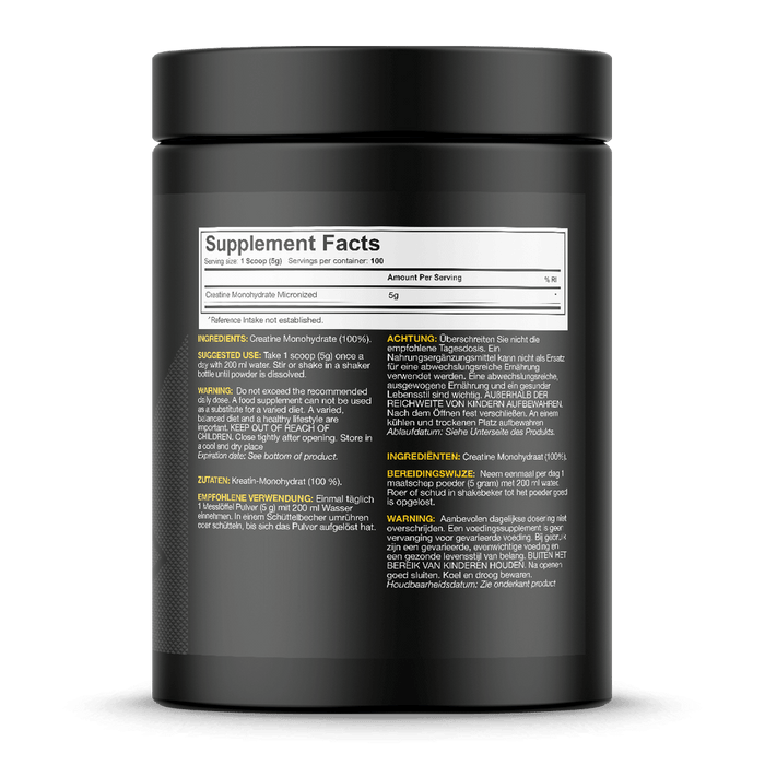 Ultra Pure Creatine Monohydrate Micronized - 500g.