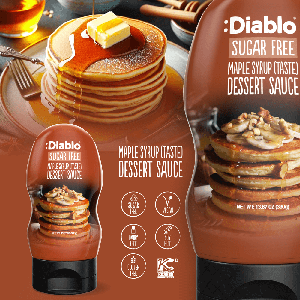 4 x Diablo Mixed Dessert Sauce (Sugar Free)