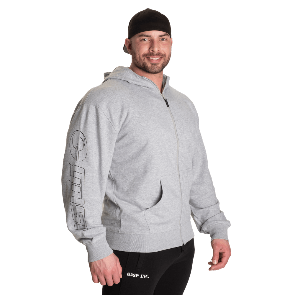 Classic Zip Hood - Light Grey Melange
