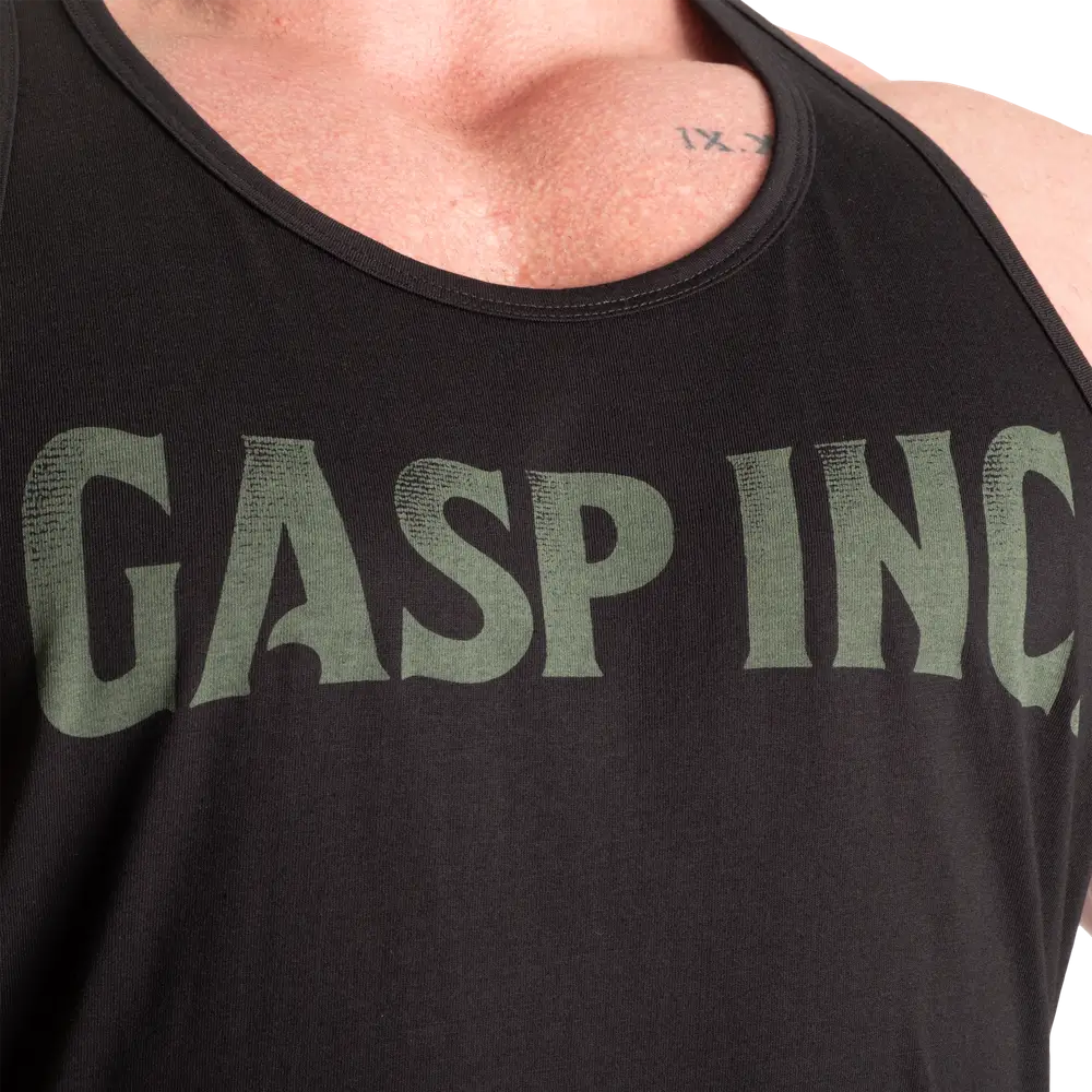 GASP Essential T-Back - Black/Green