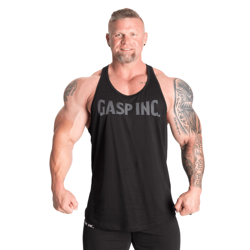 GASP Essential T-Back - Black/Grey