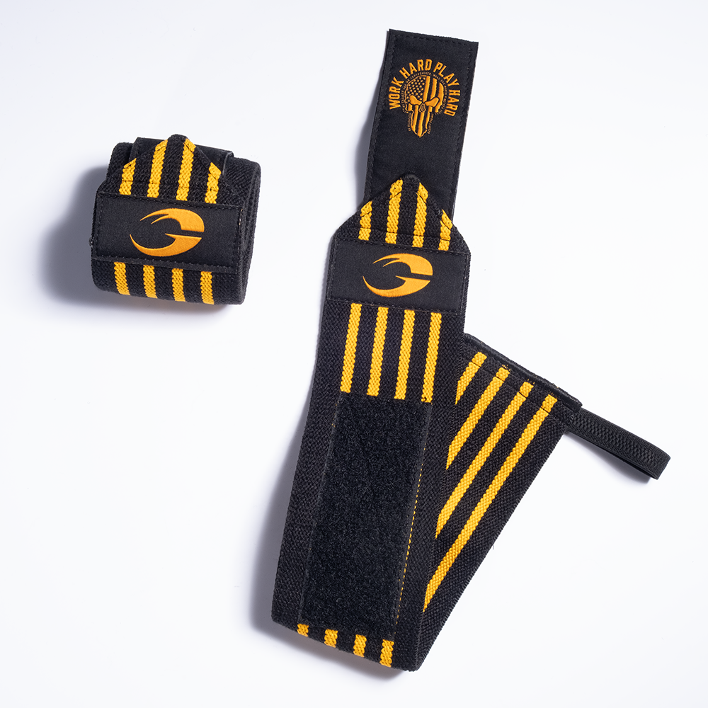 Hardcore Wrist Wraps 18" - Black/Yellow