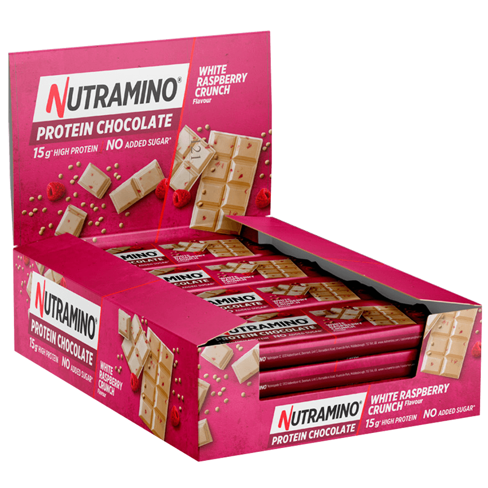 Protein Chocolate White Raspberry Crunch - 16x50g.