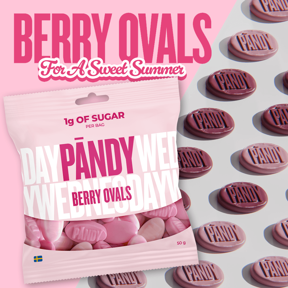 Pändy Candy Berry Ovals - 50g.
