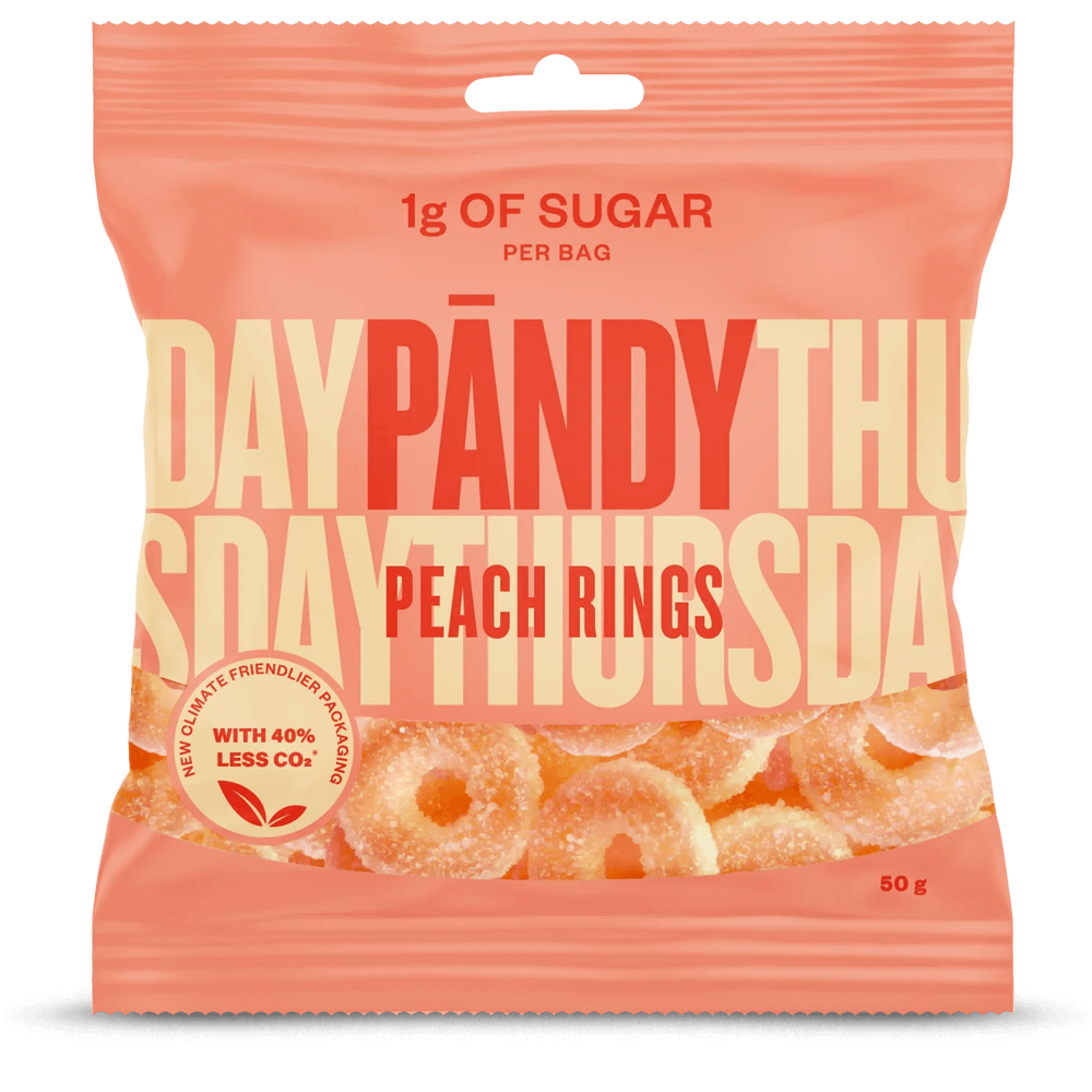 Pändy Candy Peach Rings - 50g.