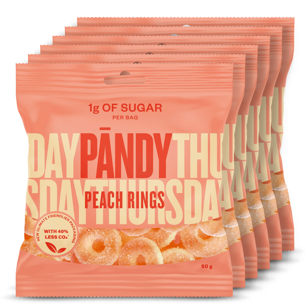 Pändy Candy Peach Rings - 50g.