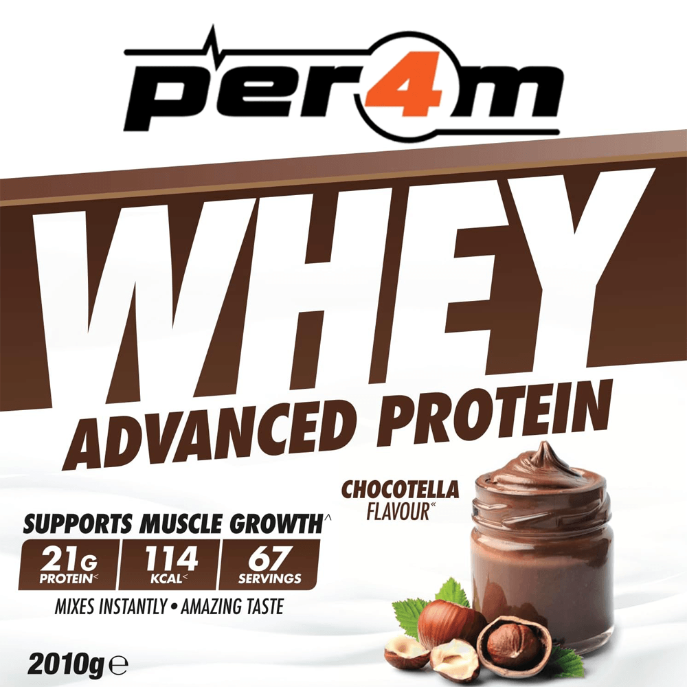 Mixed per4m Whey Protein - 3x2010g. FREE Creatine+Straps+Shaker