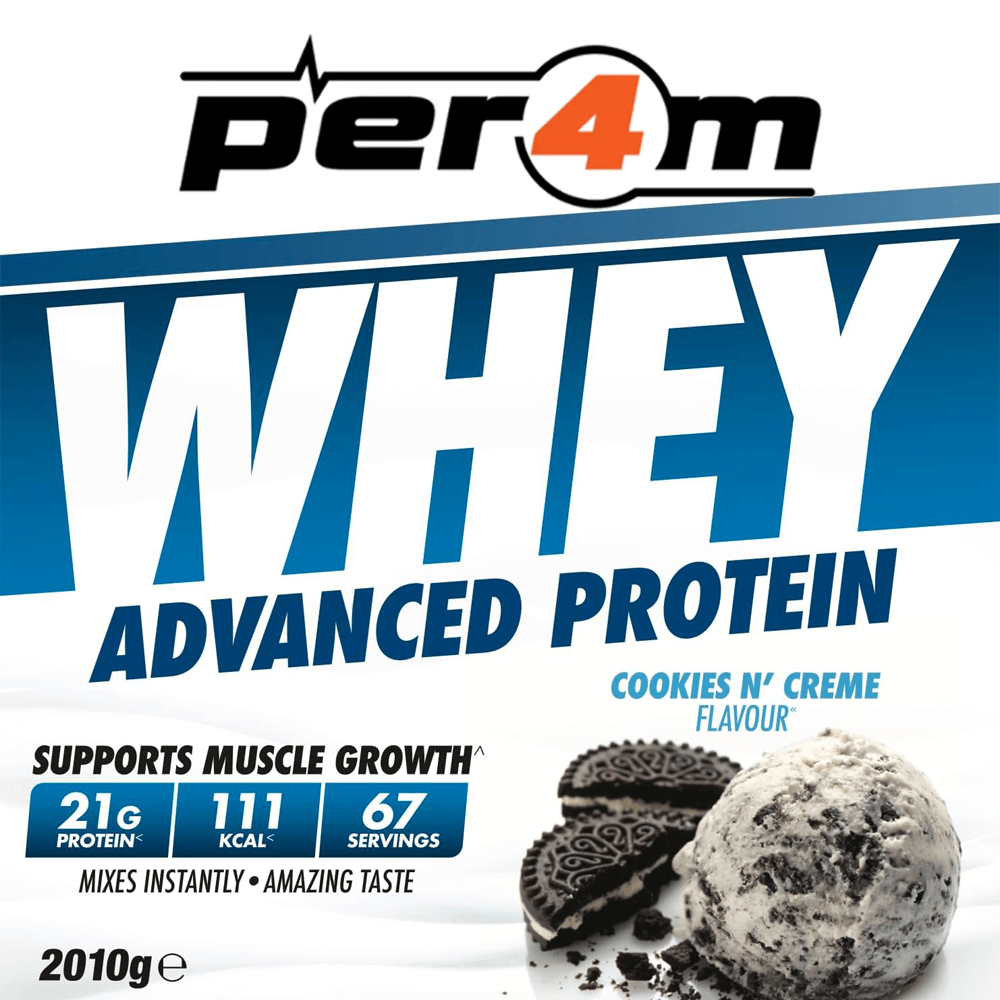 Mixed per4m Whey Protein - 3x2010g. FREE Creatine+Straps+Shaker