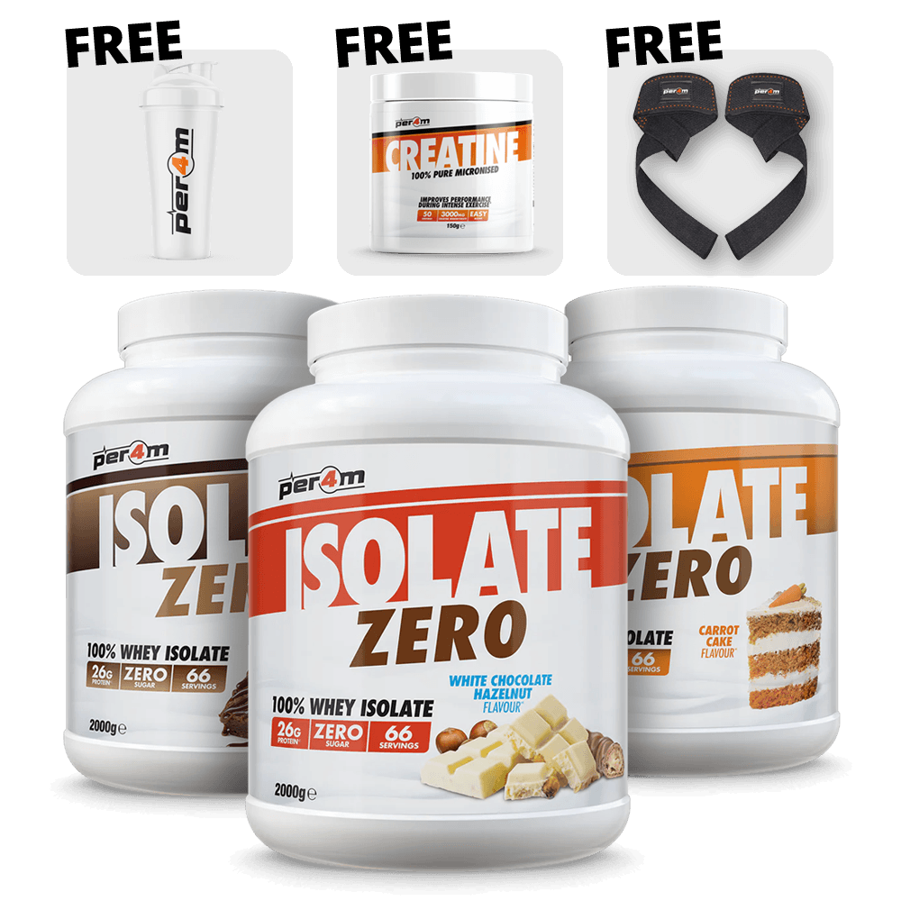 Mixed per4m Isolate Zero - 3x2000g. FREE Creatine+Straps+Shaker