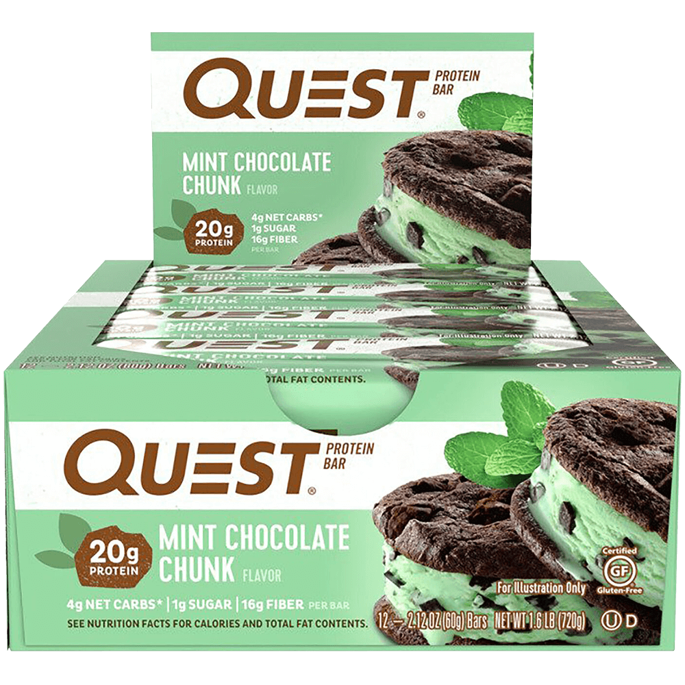 Quest Protein Bar Mint Chocolate Chunk - 12x60g.